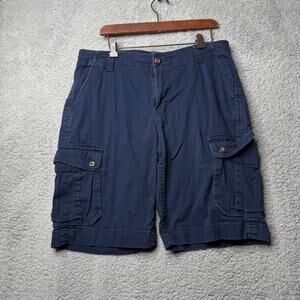 Vintage Cargo Shorts Men's 34 Blue Roebucks & Co Casual Pockets
